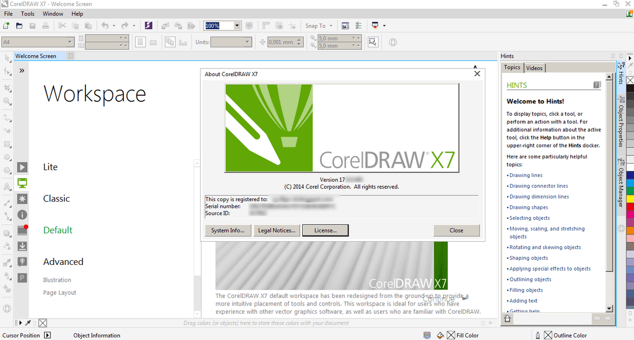 corel draw x7 serial number